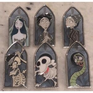 Corpse Bride Stained Glass Complete Pin Set